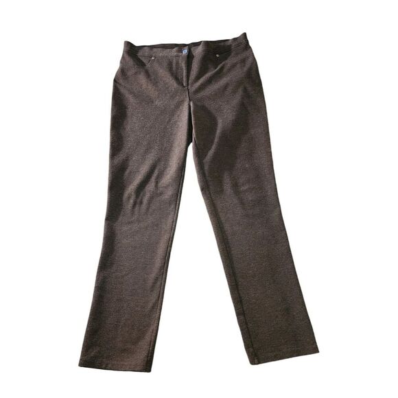 Chico's Women's Size 2 US M Stretch Rayon Two Back Pockets Dark Gray Pants - Picture 1 of 9